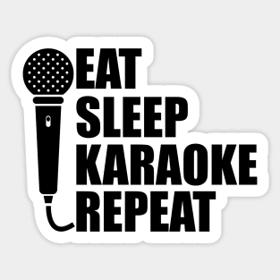 Karaoke - Eat Sleep Karaoke Repeat Sticker